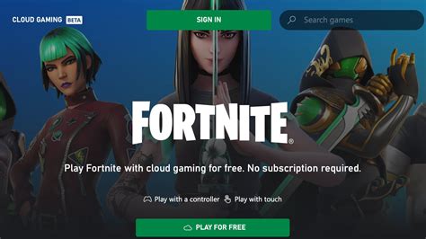 xbox fortnite cloud gaming